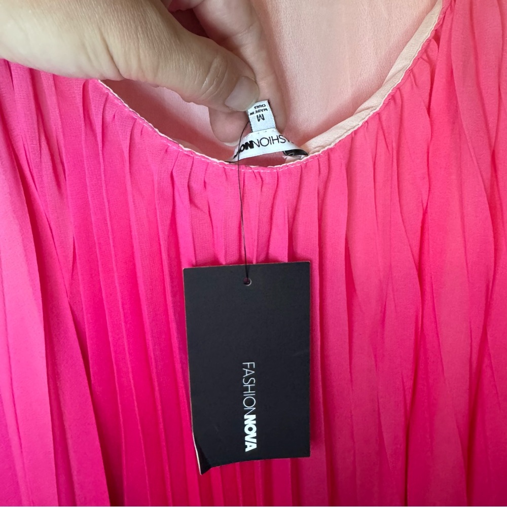 Elegant Pink and Purple Ombre Halter Maxi Dress - Picture 9 of 15